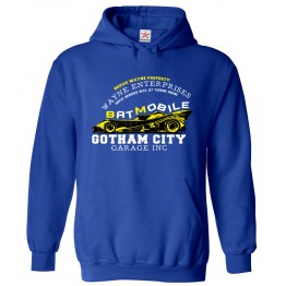 Gotham City Bat Mobile Wayne Enterprise Fan Hoodie in Kids and Adults Size